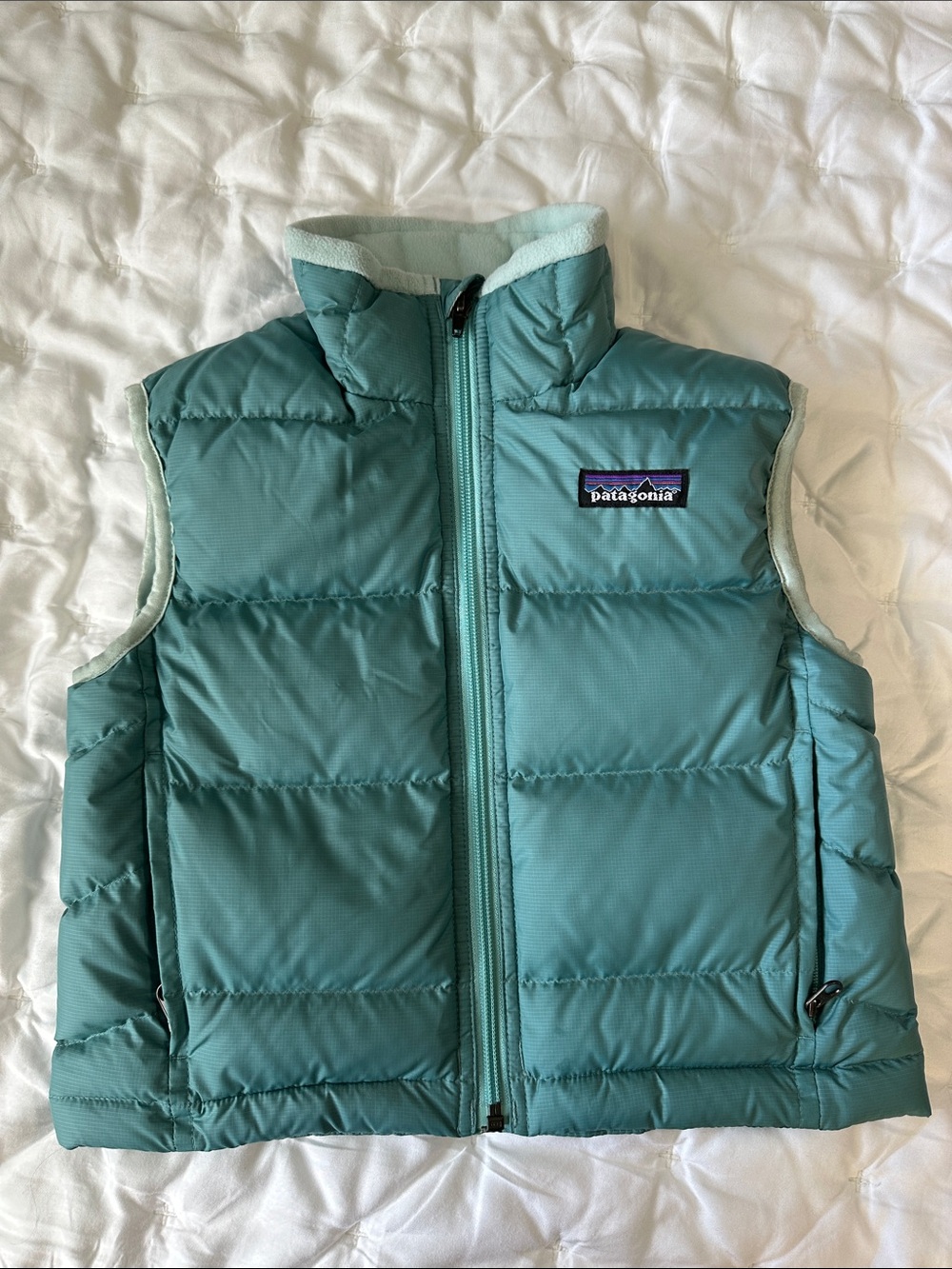 Patagonia Kids Teal Puffer Vest - Sleeveless Insulated Jacket